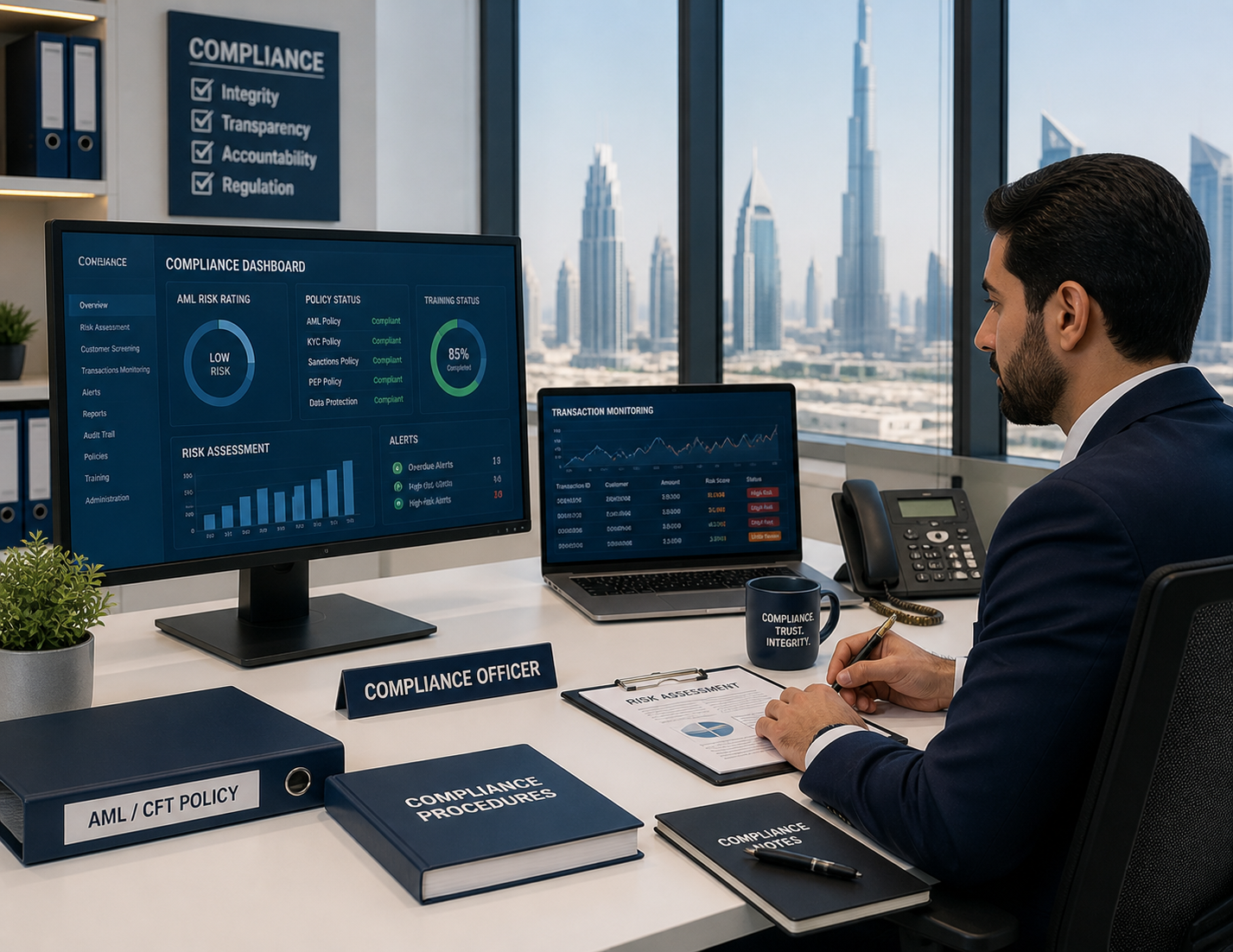 إن الامتثال القوي لمكافحة غسل الأموال يحمي الشركات، ويعزز المصداقية، ويدعم النزاهة التشغيلية على المدى الطويل."